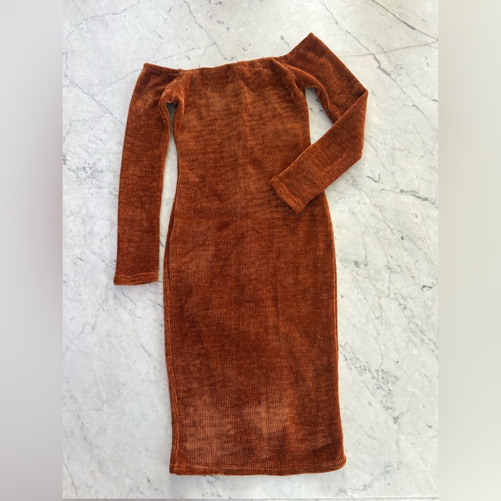 a'gaci Rust Long Sleeve Dress